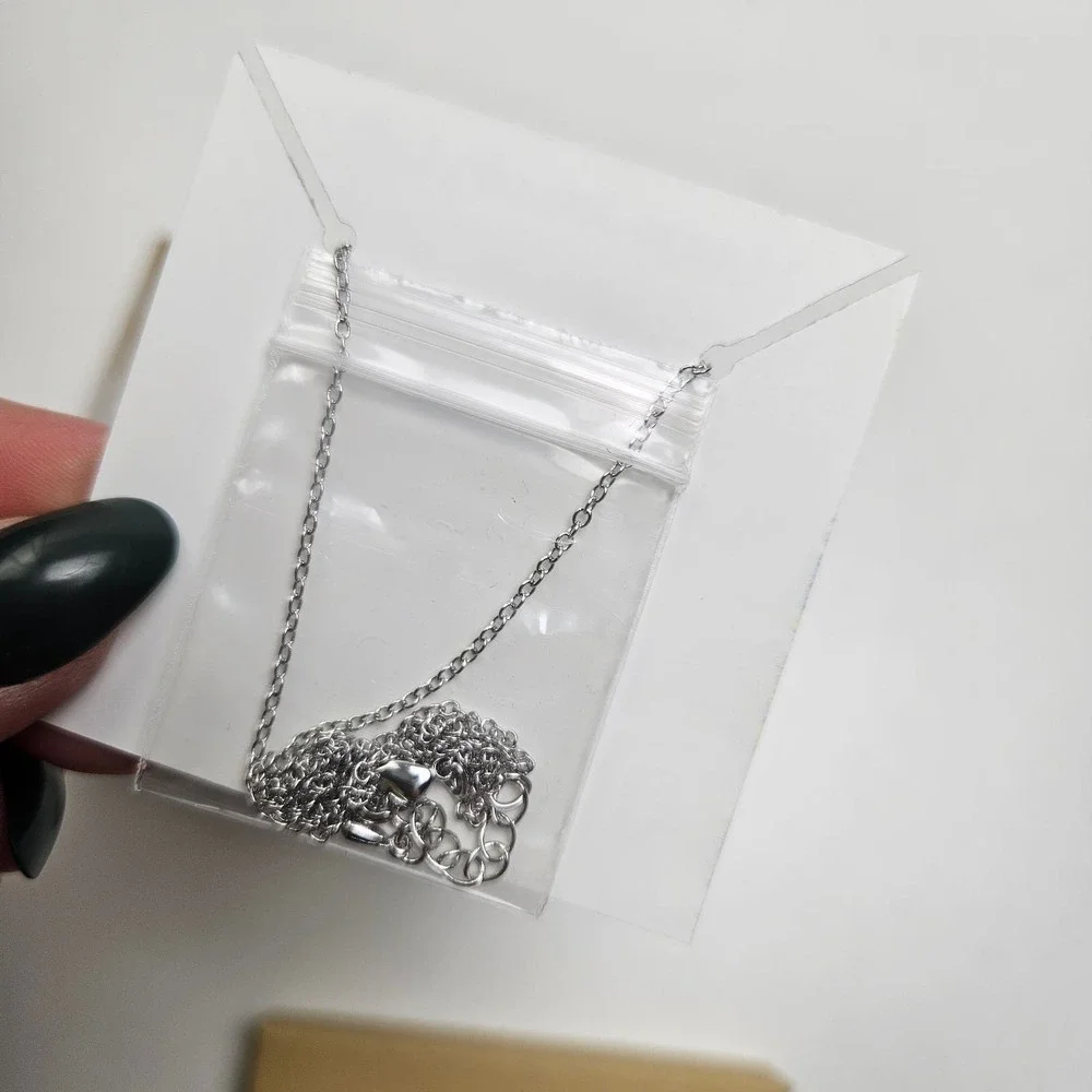 NEW Hygge Jewelry Lab C Initial Necklace Silver‎ Tone Chain w/Box Minimalist